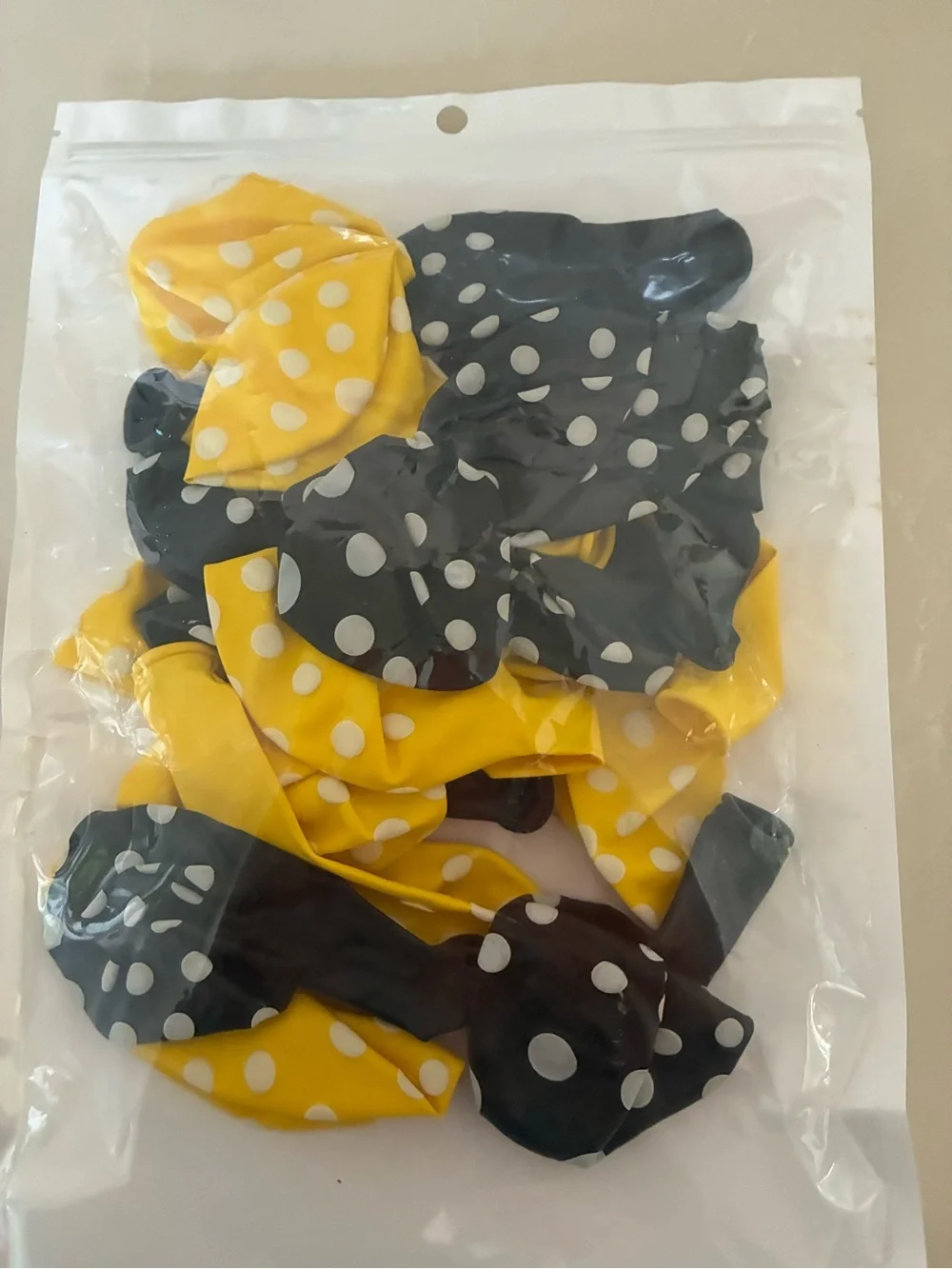 Yellow and Black Polka Dot Balloon Pack